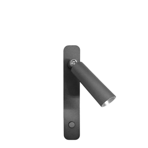 筒形ライト ON/OFFスイッチタイプ 垂直面取付式 グレー