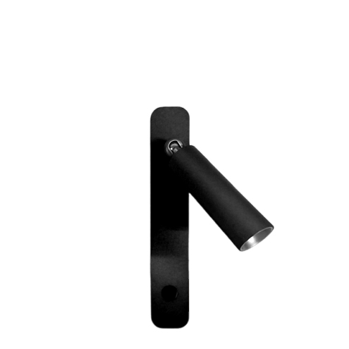 筒形ライト ON/OFFスイッチタイプ 垂直面取付式 ブラック